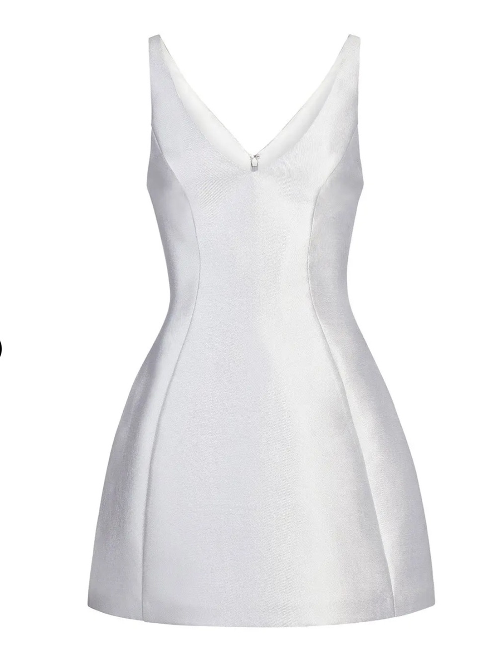 Amanda Uprichard Silver Satin Mini Dress - Picture 7 of 10